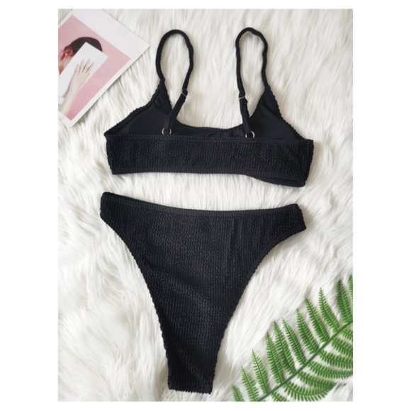 European Summer, NWOT Black Bikini Set, Cut-Out, High Waist, SMALL - Picture 3 of 8